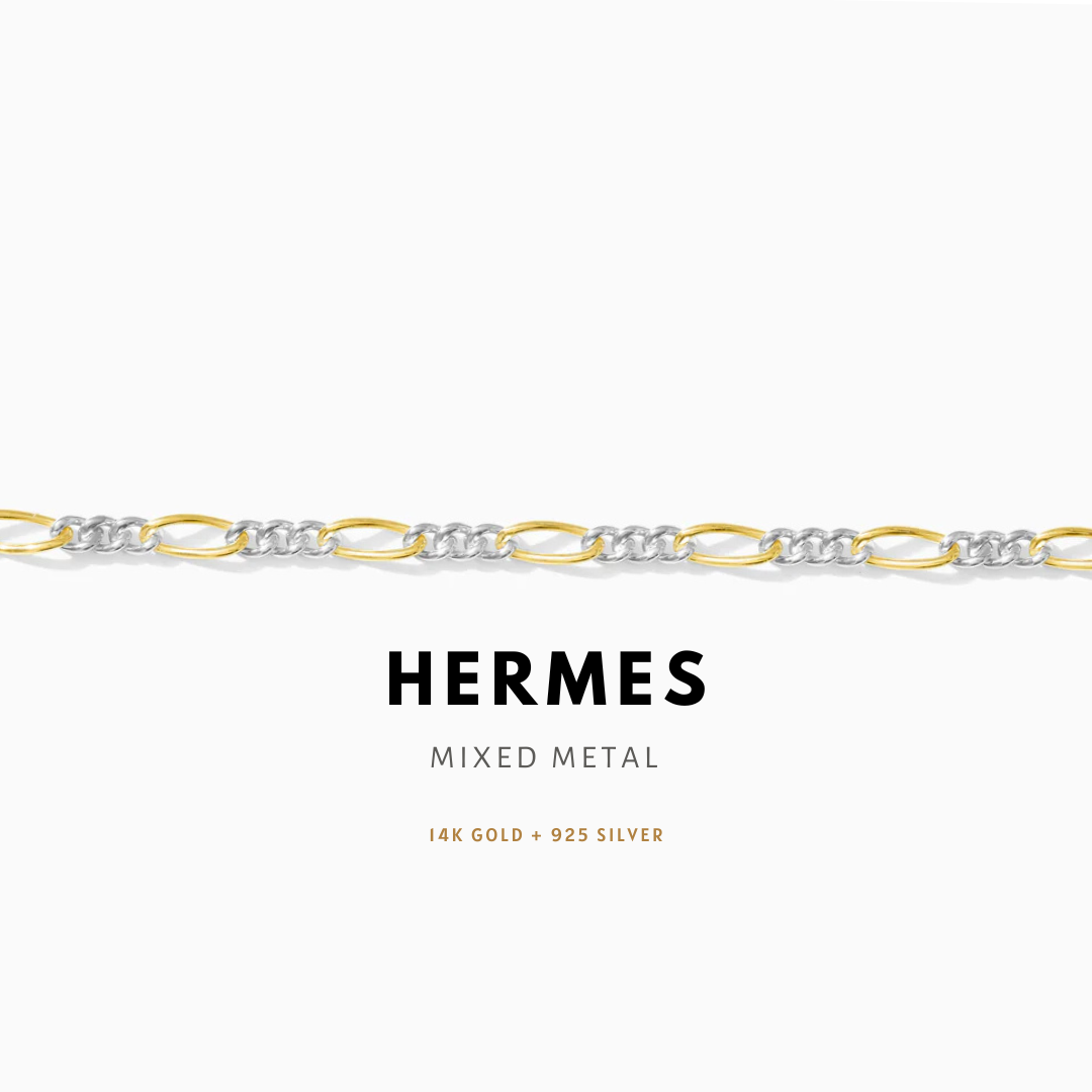 Mixed Metal Hermes Figaro – Wholesale Chain (Per Foot)