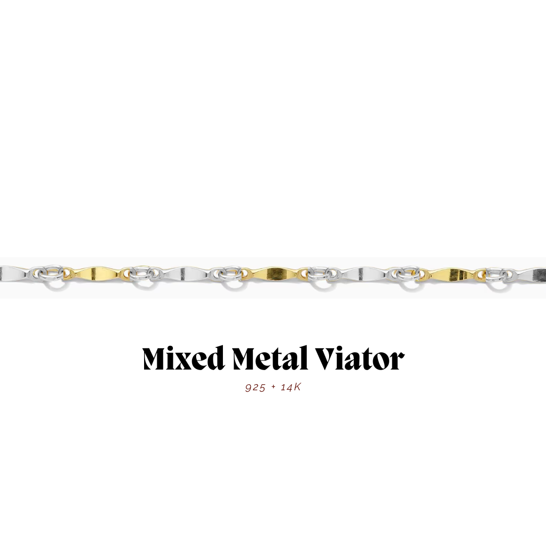 Mixed Metal Viator – Wholesale Chain (Per Foot)